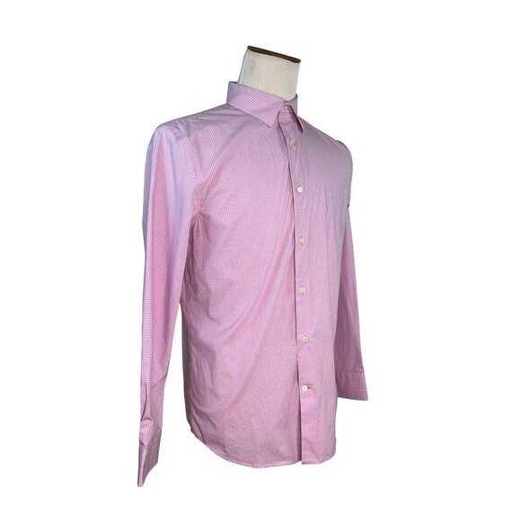 Banana Republic Mens Wrinkle-Resistant Slim Fit Pink Button-Down Shirt Size M - Picture 2 of 8